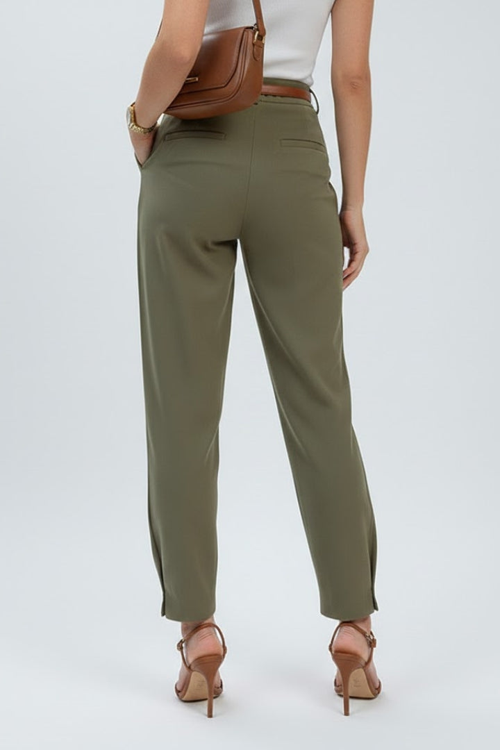 Mujer Pantalón con Talle Alto y