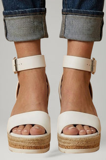 Mujer Sandalias con Wedge Heel y Strap Fastening