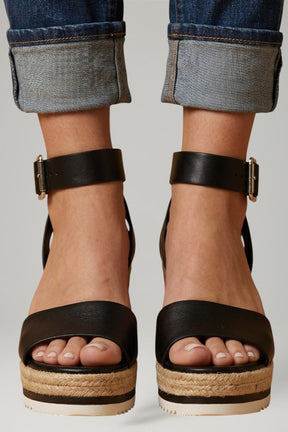 Mujer Sandalias con Wedge Heel y Strap Fastening