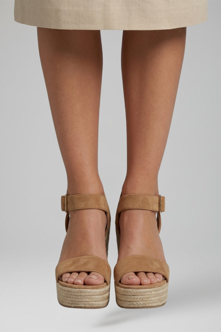 Mujer Sandalias con Wedge Sole y Buckle Fastening