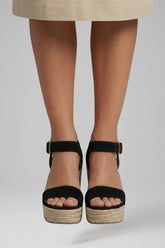 Mujer Sandalias con Wedge Sole y Buckle Fastening