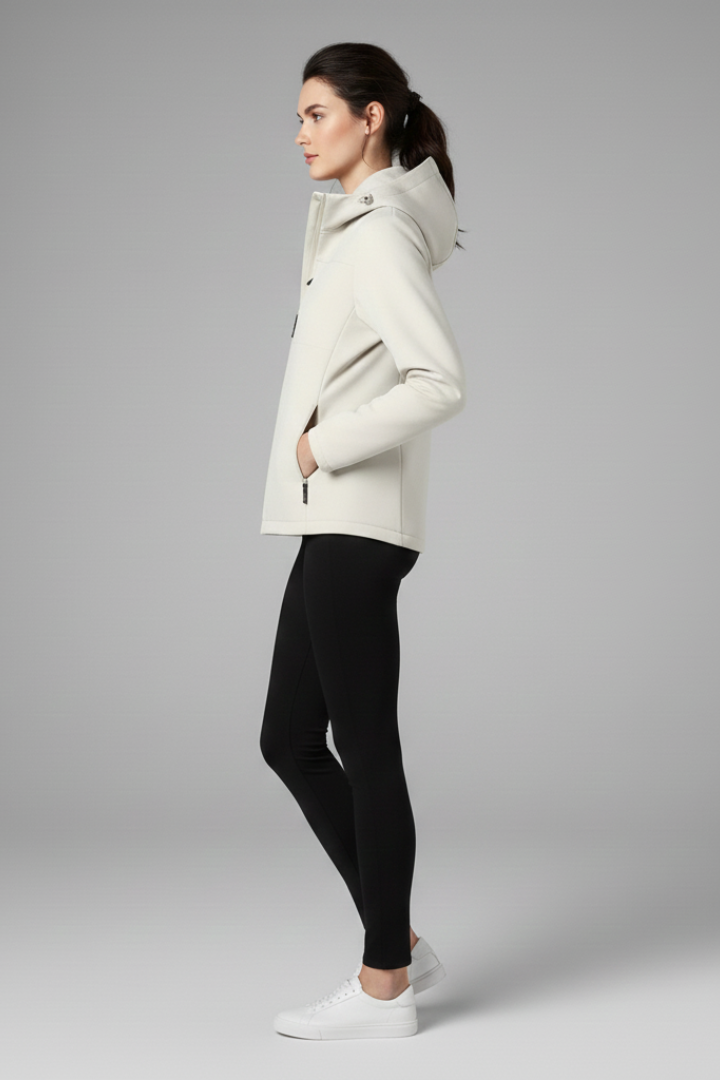 Mujer Shell Chaqueta con Hood y Full Zipper