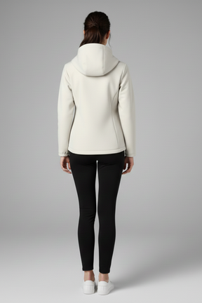 Mujer Shell Chaqueta con Hood y Full Zipper