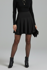 Mujer Falda con Talle Alto y Built-In Shorts