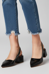 Mujer Slingback Pumps con Pointed Toe y Adjustable Strap