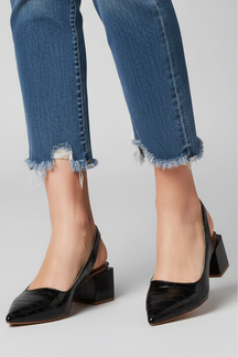 Mujer Slingback Pumps con Pointed Toe y Adjustable Strap