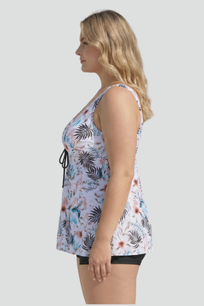 Mujer Tankini conjunto con de Cuello en V y Shorts