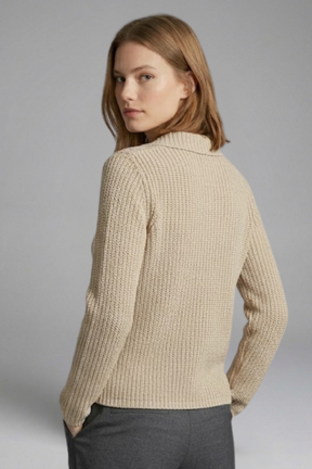 Mujer top con Open Neck y Three-Quarter mangas