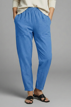Mujer Pantalón con Elastic cintura y bolsillos laterales