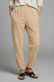 Mujer Pantalón con Elastic cintura y bolsillos laterales