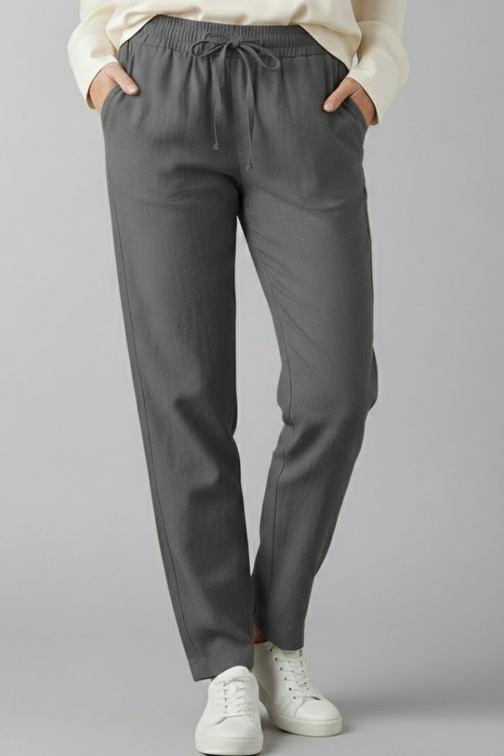 Mujer Pantalón con Elastic cintura y bolsillos laterales