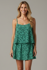 Mujer Two-Piece conjunto con Cami top y Flared Falda