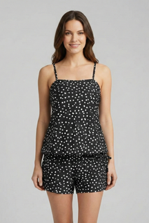 Mujer Two Piece conjunto con Spaghetti Straps y Drawstring Shorts