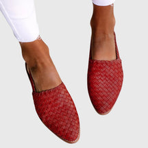 Mujer Orthopaedic Woven Slingback Flats con Adjustable Strap for Summer