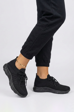 Mujer de Punto Sneakers con con Cordones cierre y Texturizado Sole