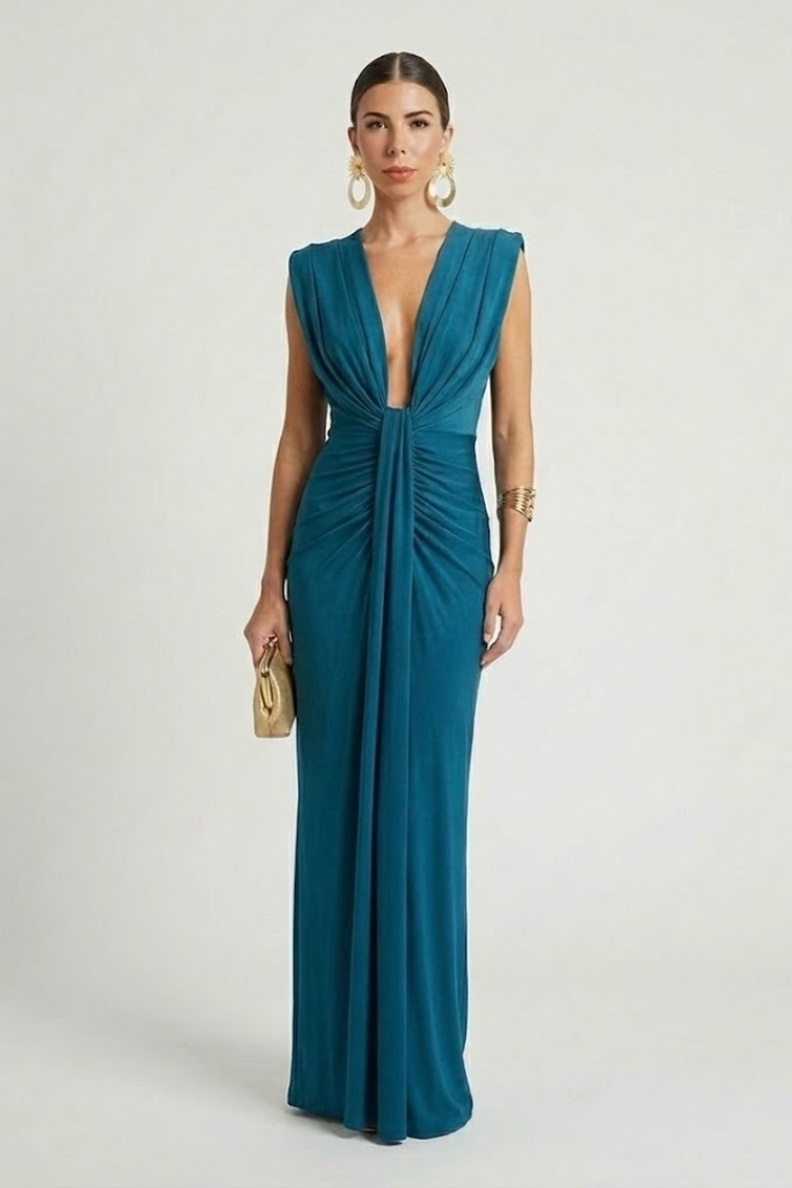 Mujer Vestido Largo con Elongated Shape