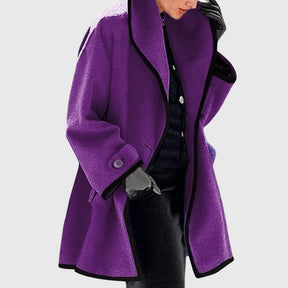Mujer Largo Tailored Abrigo con Shawl cuello