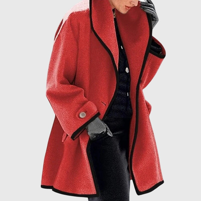 Mujer Largo Tailored Abrigo con Shawl cuello