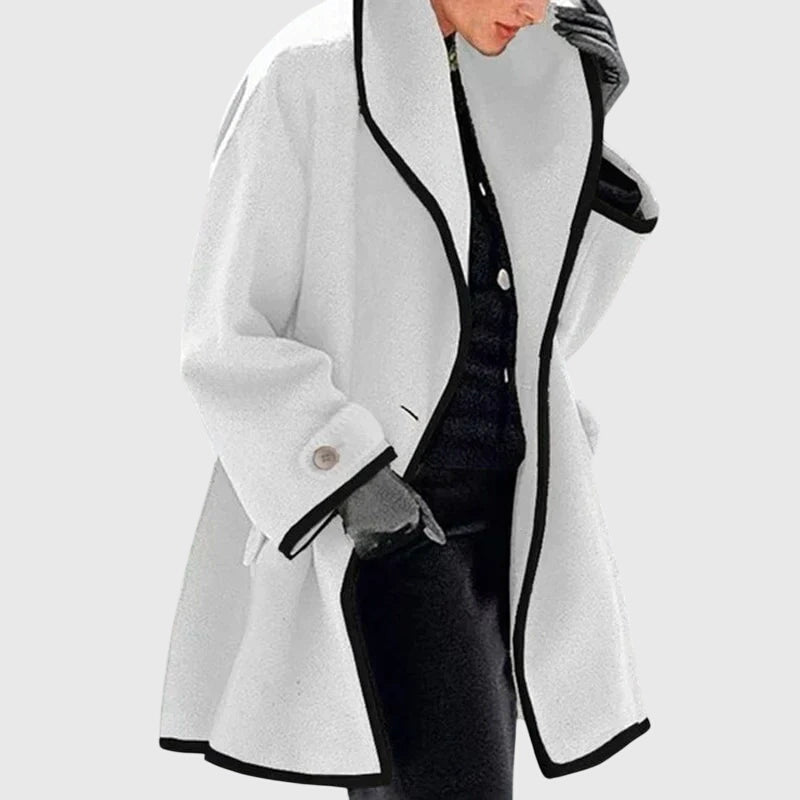 Mujer Largo Tailored Abrigo con Shawl cuello